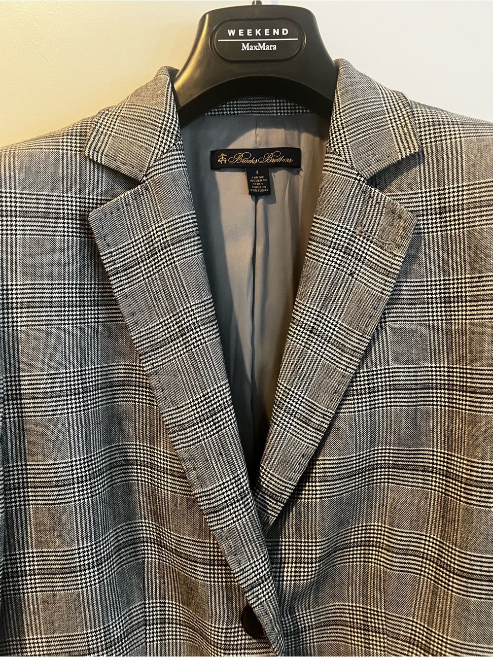 Brooks Brothers Women’s Gray Glen Plaid Blazer